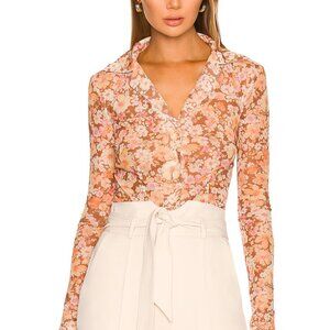 Revolve Hansen & Gretel - Gretel Long Sleeve Shirt in Blossom Size Small